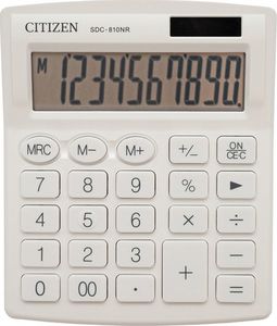 Kalkulator Citizen Citizen kalkulator SDC810NRWHE, biała, biurkowy, 10 miejsc, podwójne zasilanie 1