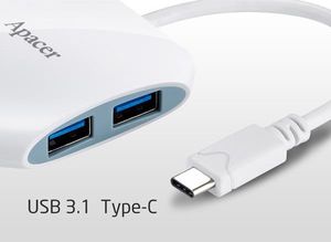 HUB USB Apacer AP350 4x USB-A 3.1 Gen1 (APA350W-1) 3