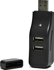HUB USB USB (2.0) HUB 4-port, 335, czarna, wskaźnik LED 2