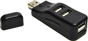 HUB USB USB (2.0) HUB 4-port, 335, czarna, wskaźnik LED 1