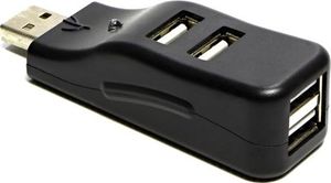 HUB USB USB (2.0) HUB 4-port, 335, czarna, wskaźnik LED 3