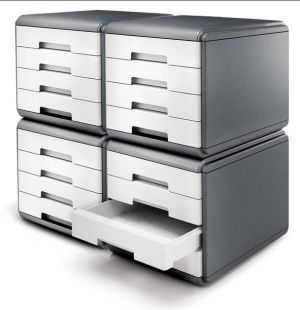 Arda organizer MyDesk szaro-biały 4 szuflady (18P4PB) 3