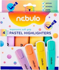 Nebulo Zakreślacz pastelowy 4 kolory NEBULO 1