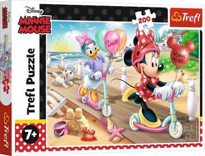 Trefl Puzzle 200 Minnie na plaży 1