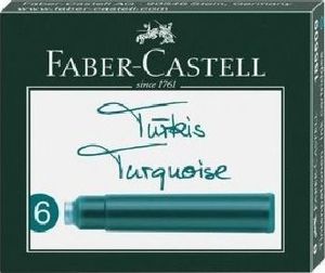 Faber-Castell Naboje krótkie turkus 6szt FABER CASTELL 1