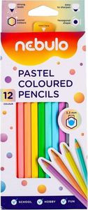 Nebulo Kredki ołówkowe pastelowe 12 kolorów NEBULO 1