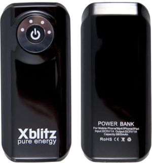 Powerbank Xblitz Bateria zewnętrzna z funkcją latarki, 5600mAh Czarna 1