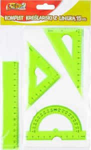 Penmate Komplet kreślarski z linijką 15cm zielony PENMATE 1