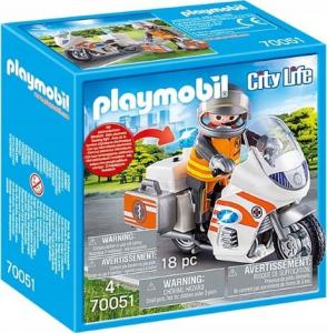 Playmobil Motocykl ratowniczy ze światłem (70051) 1