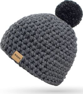 Woox Czapka Unisex |Handmade|| Szara DG Beanie - - 1