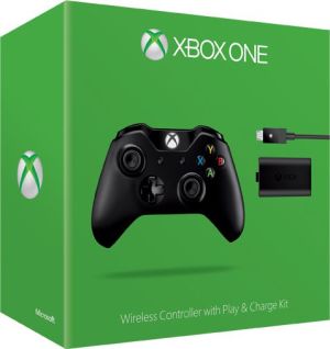 Pad Microsoft Xbox One Czarny + Play & Charge Kit (W2V-00007) 1