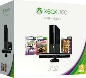 Microsoft Xbox 360 500GB + Kinect + Kinect Adventures + Forza Horizon + Kinect Sports 1 + Live 3 Miesiące (3MN-00004) 1