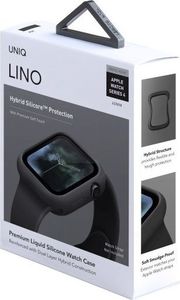 Uniq UNIQ etui Lino Apple Watch Series 5/4 40MM czarny/ash black 5