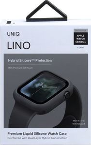Uniq UNIQ etui Lino Apple Watch Series 5/4 44MM czarny/ash black 4