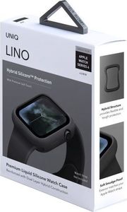 Uniq UNIQ etui Lino Apple Watch Series 5/4 44MM czarny/ash black 5