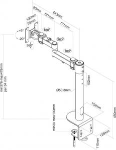Neomounts Uchwyt biurkowy na monitor 10" - 49" (FPMA-D960BLACKPLUS) 3