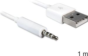 Kabel USB Delock USB-A - mini Jack 3.5 mm 1 m Biały (83182) 2