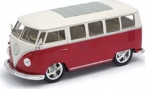 Welly Model kolekcjonerski 1963 Volkswagen T1 Bus czerwono-biały 1