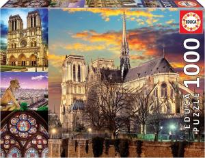Educa Puzzle 1000 elementów Notre Dame Kolaż 1