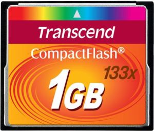 Karta Transcend 133x Compact Flash 1 GB  (TS1GCF133) 1