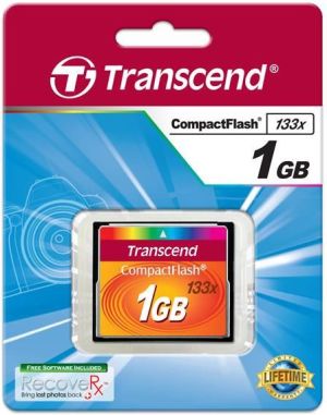 Karta Transcend 133x Compact Flash 1 GB  (TS1GCF133) 2