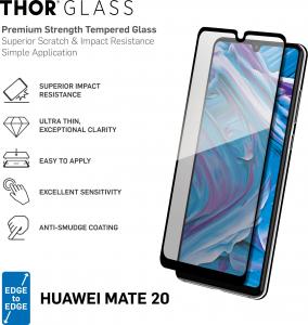 Thor Szkło hartowane Edge to Edge/Full Screen z aplikatorem do Mate 20 czarne 2