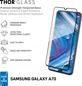Thor Szkło hartowane Edge to Edge/Full Screen z aplikatorem do Galaxy A70 2