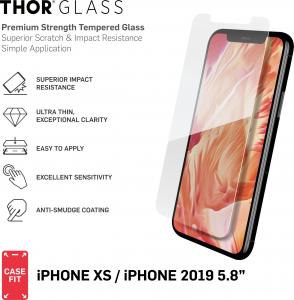 Thor Szkło hartowane Case Fit z aplikatorem do iPhone 11 PRO/XS/X 2