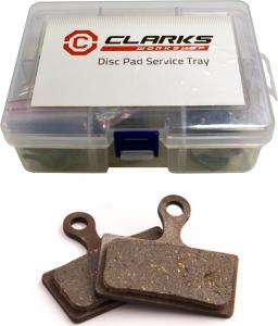 Clarks Klocki hamulcowe CLARK'S SHIMANO FSA CLARKS (XTR M985, M987, M988, M975,M965 XT M785, SLX M666, M675, Deore M615, Alfine R785, FSA K-Force, CLARKS M2) pudełko 25 par organiczne 1