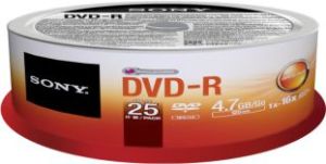 Sony DVD-R SONY 4.7GB 16X CAKE 25 SZT (25DMR47SP) 1