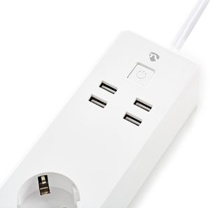 Nedis Nedis Wi-Fi Smart Extension Socket | 3x Schuko Type F | 4x USB | 16 A 7
