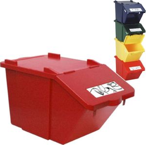 Kosz na śmieci Meva do segregacji 45L czerwony 2