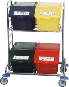 Kosz na śmieci Meva do segregacji 45L czerwony 3