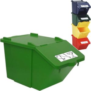 Kosz na śmieci Meva do segregacji 45L zielony 2