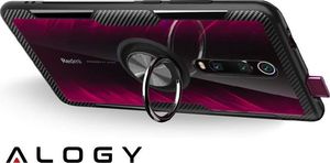 Alogy Etui Alogy Ring Holder Clear Armor do Xiaomi Mi 9T/Pro/ K20/Pro czarne uniwersalny 8