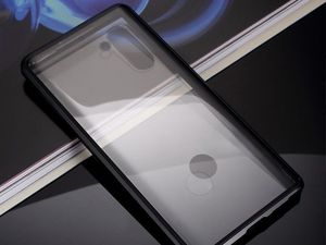 Dr. Fit Etui magnetyczne szklane Dr.Fit dwustronne do Galaxy Note 10 Czarne uniwersalny 6