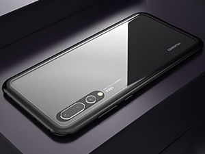 Dr. Fit Etui magnetyczne szklane Dr.Fit dwustronne do Huawei P20 Pro Czarne uniwersalny 7