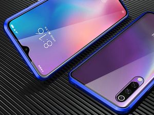 Dr. Fit Etui magnetyczne szklane Dr.Fit dwustronne do Xiaomi Mi 9 Niebieskie uniwersalny 3