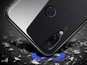 Dr. Fit Etui magnetyczne szklane Dr.Fit dwustronne do Xiaomi Redmi Note 7 Czerwone uniwersalny 3