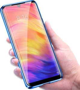 Dr. Fit Etui magnetyczne szklane Dr.Fit dwustronne do Xiaomi Redmi Note 7 Niebieskie uniwersalny 2