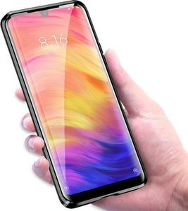 Dr. Fit Etui magnetyczne szklane Dr.Fit dwustronne do Xiaomi Redmi Note 7 Czarne uniwersalny 2