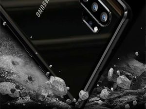 Dr. Fit Etui magnetyczne szklane Dr.Fit dwustronne do Galaxy Note 10 Plus Czarne uniwersalny 4