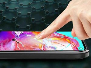 Dr. Fit Etui magnetyczne szklane Dr.Fit dwustronne do Galaxy A70/70S Czerwone uniwersalny 5