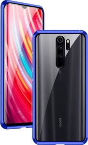 Dr. Fit Etui magnetyczne szklane Dr.Fit dwustronne do Redmi Note 8 Pro Niebieskie uniwersalny 2
