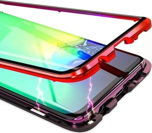 Dr. Fit Etui magnetyczne szklane Dr.Fit dwustronne do Samsung Galaxy A40 Srebrne uniwersalny 4