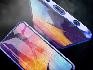 Dr. Fit Etui magnetyczne szklane Dr.Fit dwustronne do Galaxy A30S/A50/A50S Czerwone uniwersalny 4