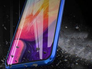 Dr. Fit Etui magnetyczne szklane Dr.Fit dwustronne do Galaxy A30S/A50/A50S Czarne uniwersalny 3