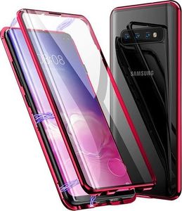 Dr. Fit Etui magnetyczne szklane Dr.Fit dwustronne do Samsung Galaxy S10 Plus Czerwone uniwersalny 1