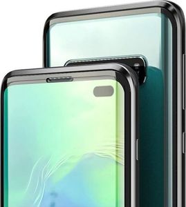 Dr. Fit Etui magnetyczne szklane Dr.Fit dwustronne do Samsung Galaxy S10 Plus Srebrne uniwersalny 4