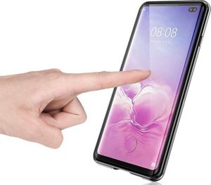 Dr. Fit Etui magnetyczne szklane Dr.Fit dwustronne do Samsung Galaxy S10 Plus Czarne uniwersalny 5